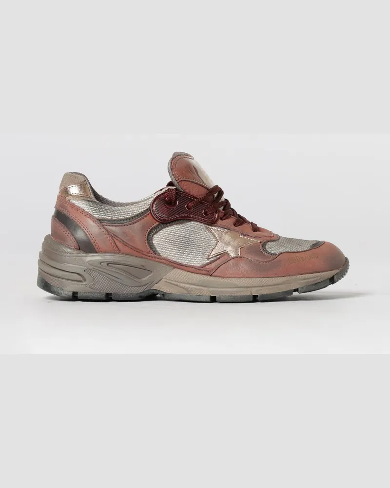 Golden Goose Dad-Star Used-Sneakers aus Leder und Mesh Dark