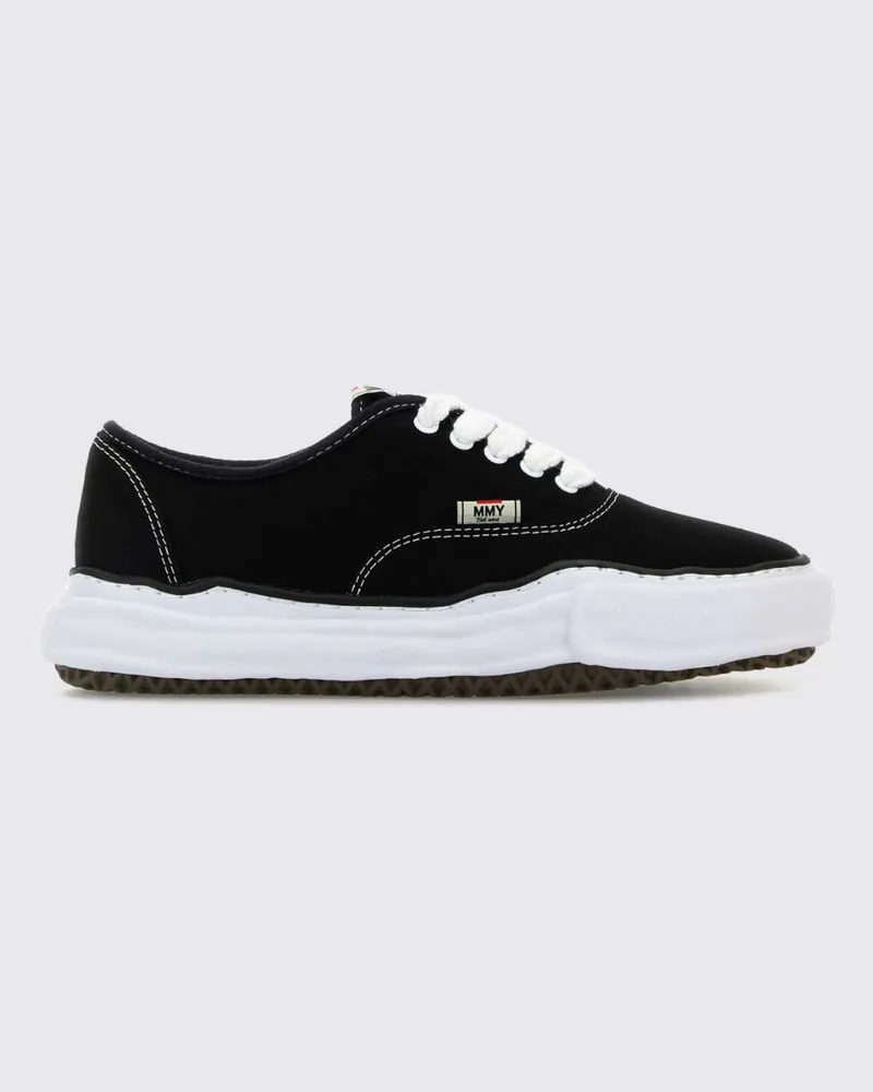 MIHARAYASUHIRO Baker OG Low-Top-Canvas-Sneaker mit runder Kappe Schwarz