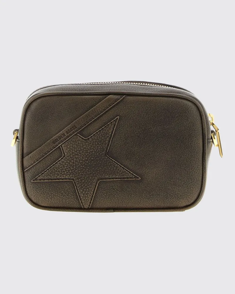 Golden Goose Mini Star Kameratasche aus gealtertem Leder mit Kettengurt Braun