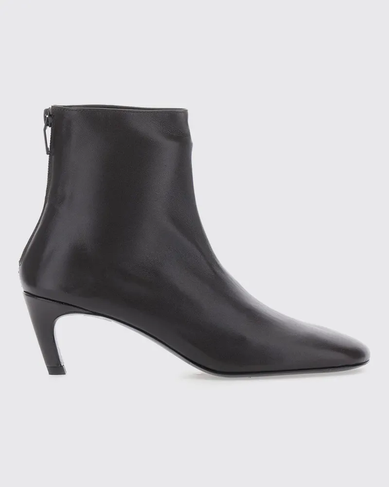 Totême Stiefeletten aus Ziegenleder von mit runder Zehenkappe und Stiletto-Absatz Braun