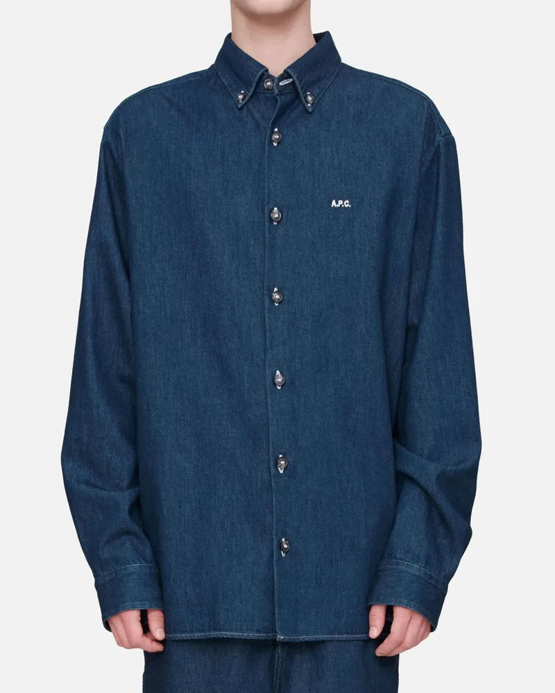 A.P.C. Hemd herren Blau