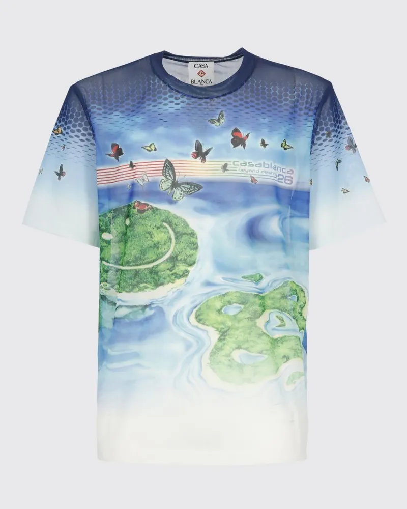 Casablanca Paris T-shirt herren Hellblau