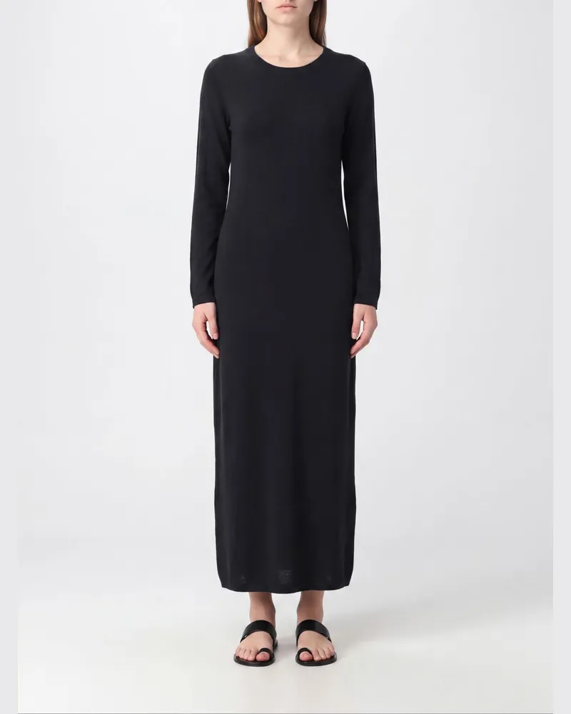 Semicouture Brenda Woll-Kaschmir-Strick-Minikleid mit Rundhalsausschnitt Schwarz