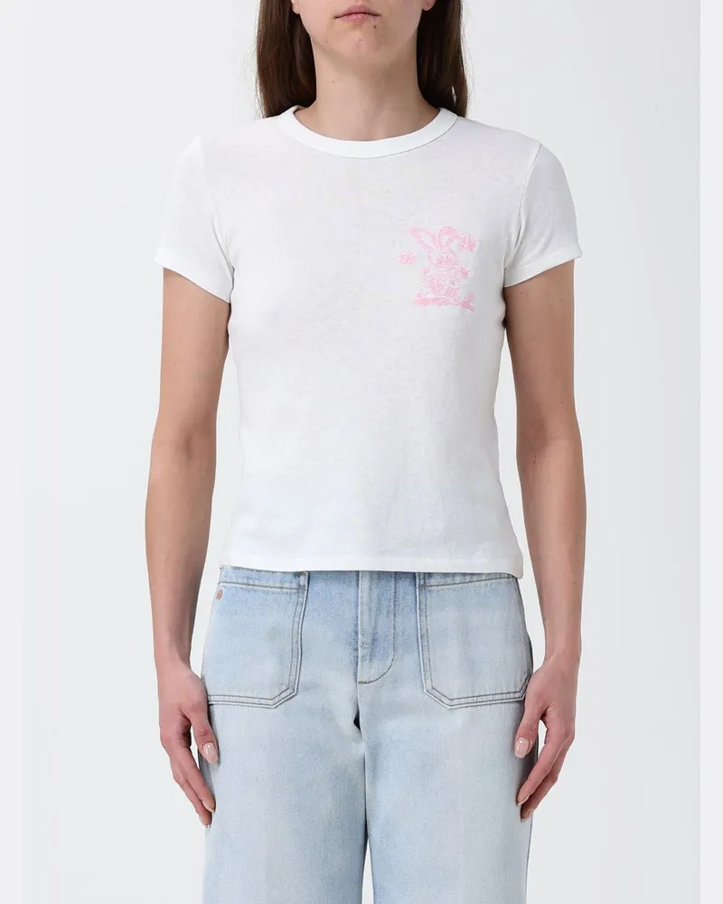 Kenzo Bestickte Baumwoll-T-Shirts Weiß