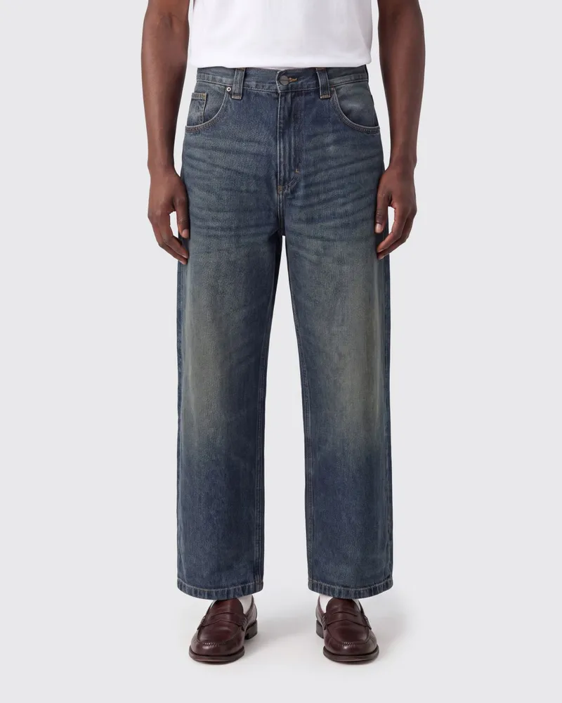Carhartt WIP Brandon 5-Pocket-Jeans mit weitem Bein aus Baumwolldenim Navy