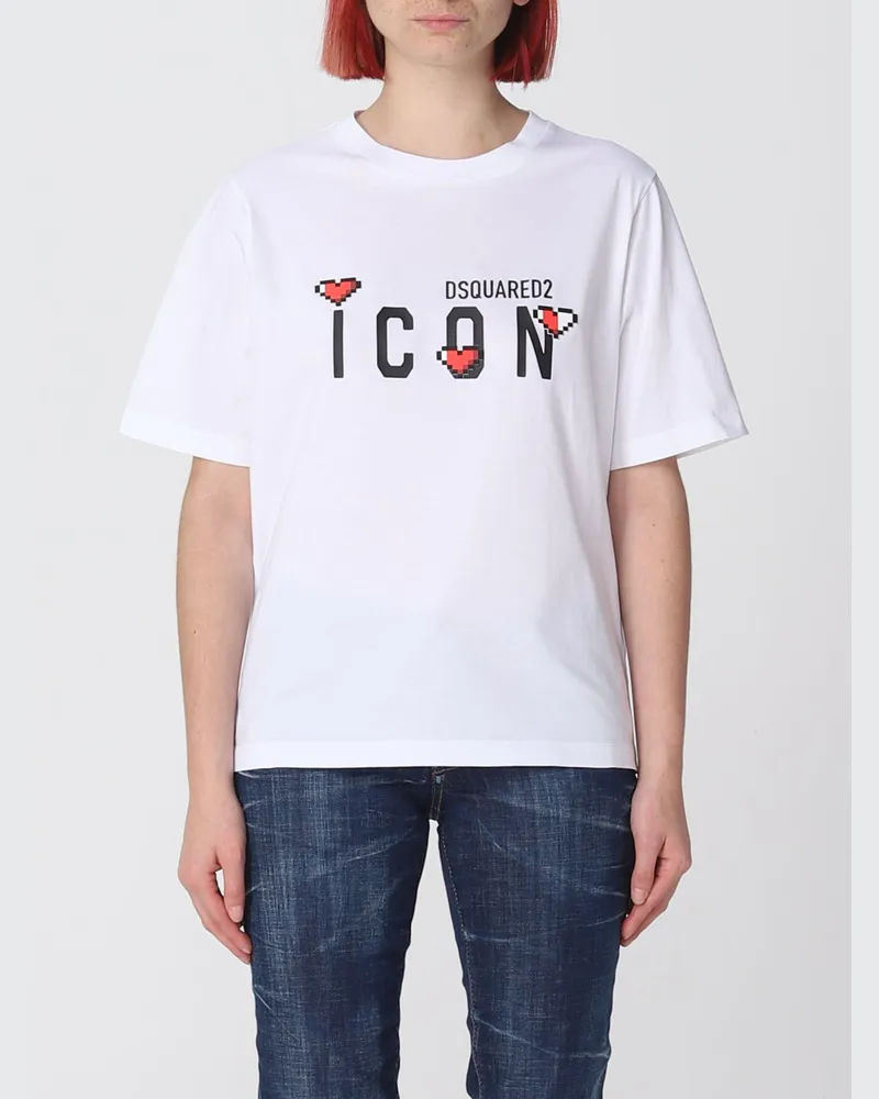 Dsquared2 T-shirt damen Weiß