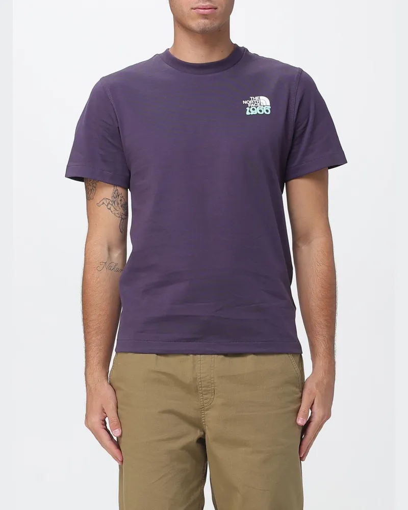 The North Face Rundhals-T-Shirt aus Baumwolle mit Logo-Print Lavendel