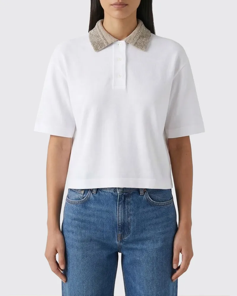 Brunello Cucinelli Polo damen Weiß
