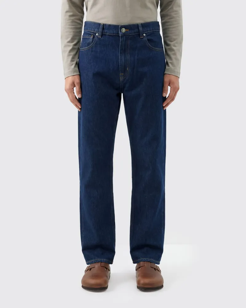 7 for all mankind Straight-Jeans Modern Straight aus Baumwolldenim mit mittlerer Bundhöhe Blau