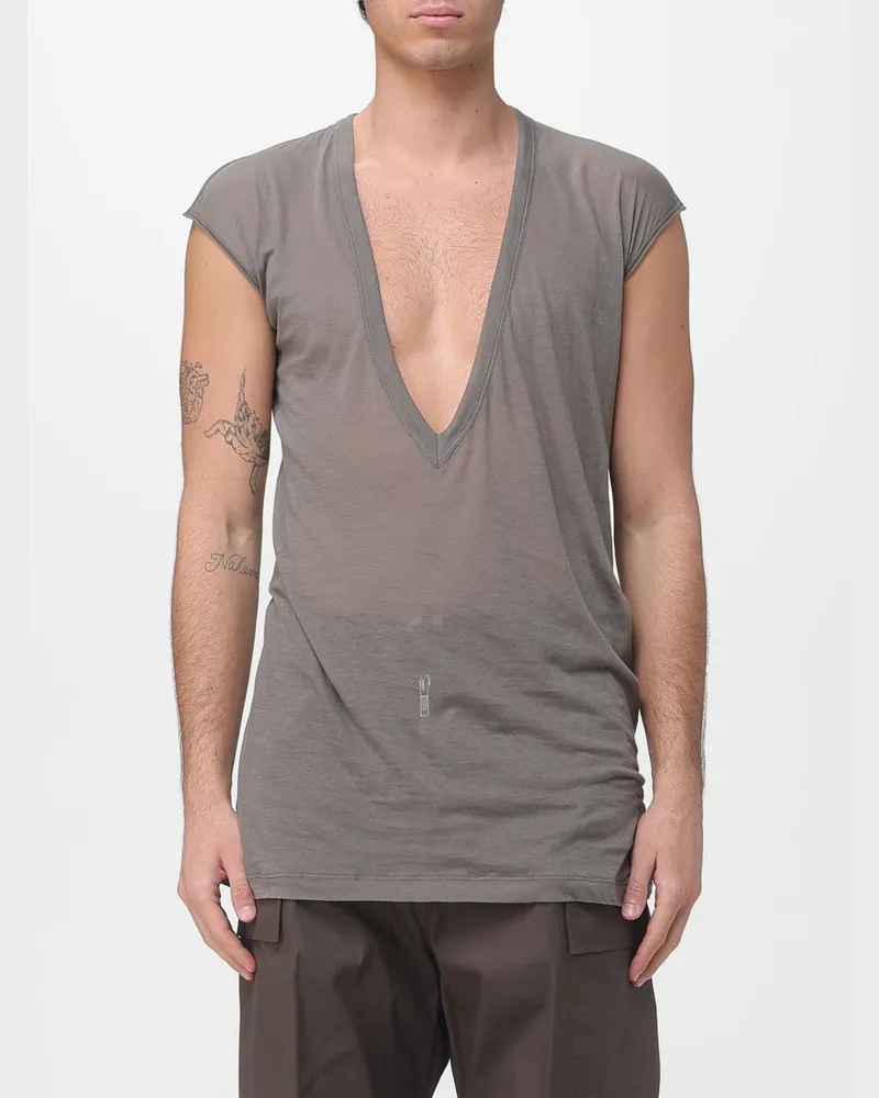 Rick Owens T-shirt herren Grau