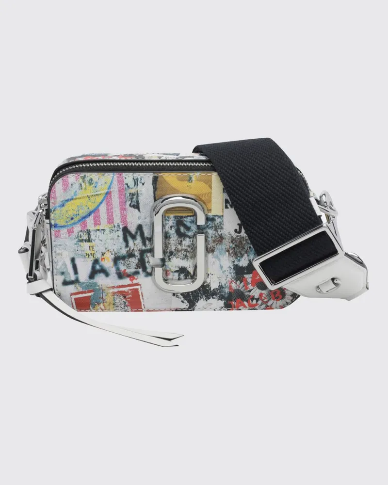 Marc Jacobs The Snapshot Tasche aus Saffiano-Leder mit Double J-Logo Weiß
