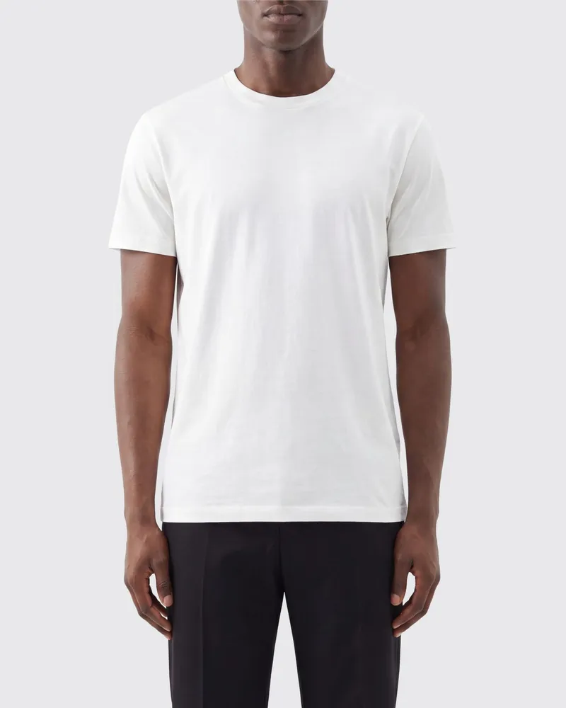 Tom Ford T-Shirt mit Rundhalsausschnitt aus Lyocell- und Baumwollmischung Weiß