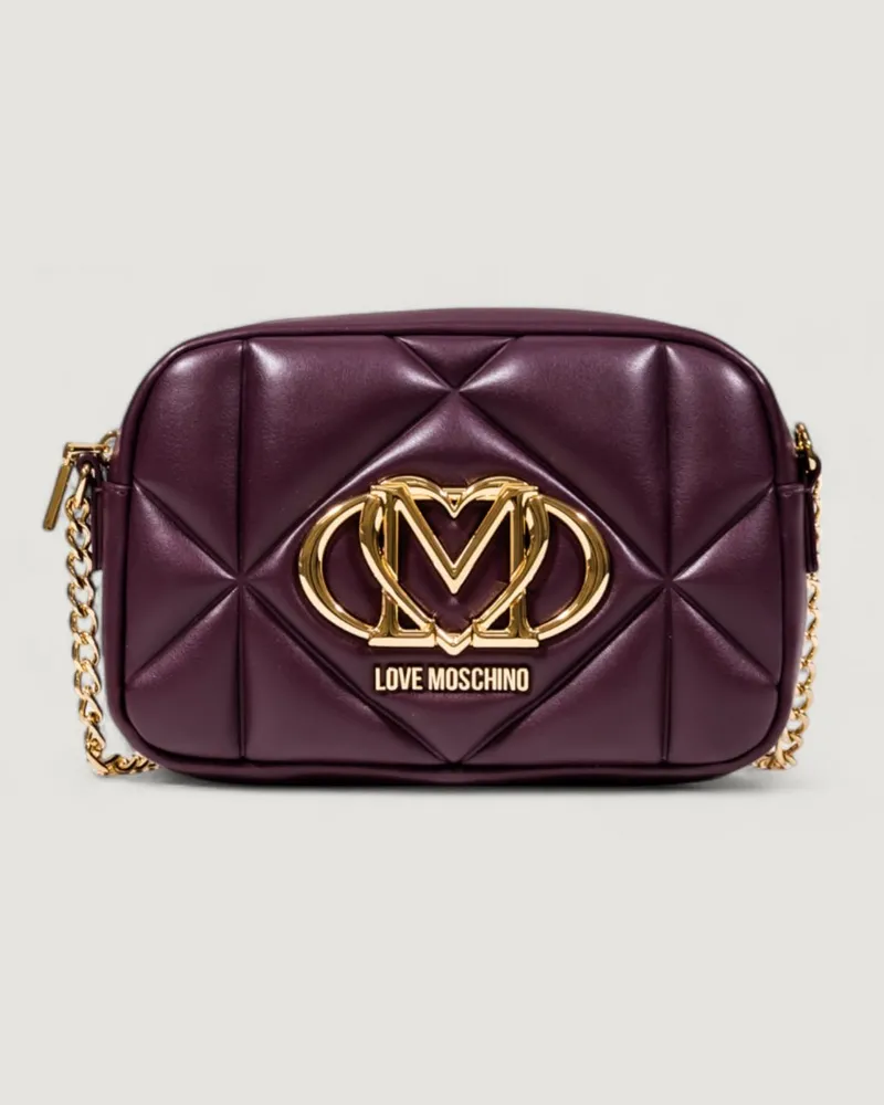 Moschino Minitasche damen Burgunderrot