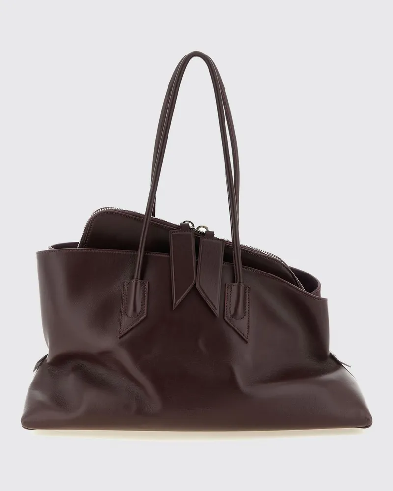 ATTICO Mittelgroße Schultertasche La Passeggiata von aus Kalbsleder Braun