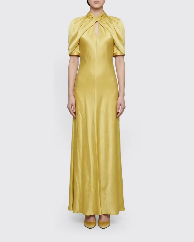 Alberta Ferretti Kleid damen Gelb