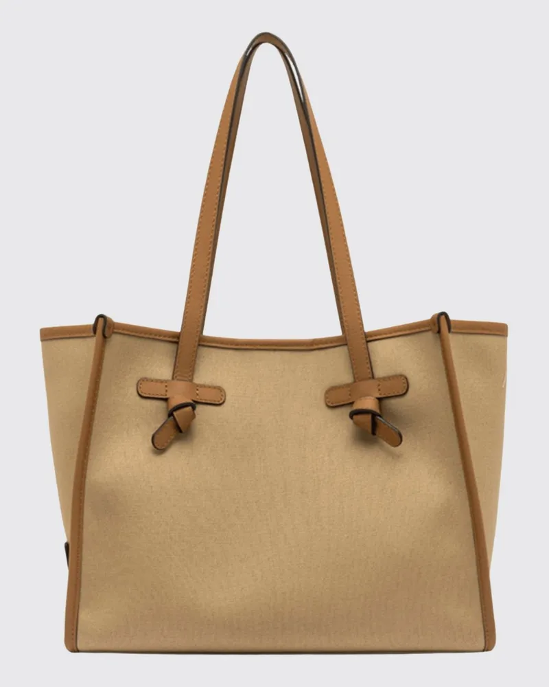 Gianni Chiarini Marcella Baumwoll-Canvas-Tasche Braun