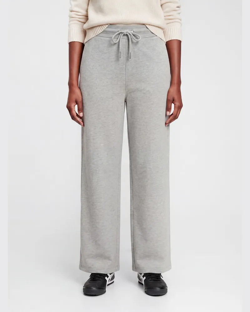 AMI Paris Weit geschnittene Jogginghose aus Baumwolle mit gesticktem Monogramm hinten Grau