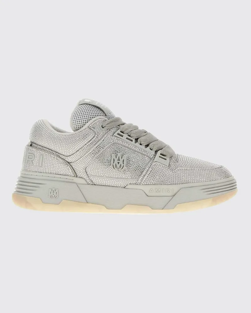 Amiri MA-1 Wildleder-Sneaker mit Strass-Applikation Silber
