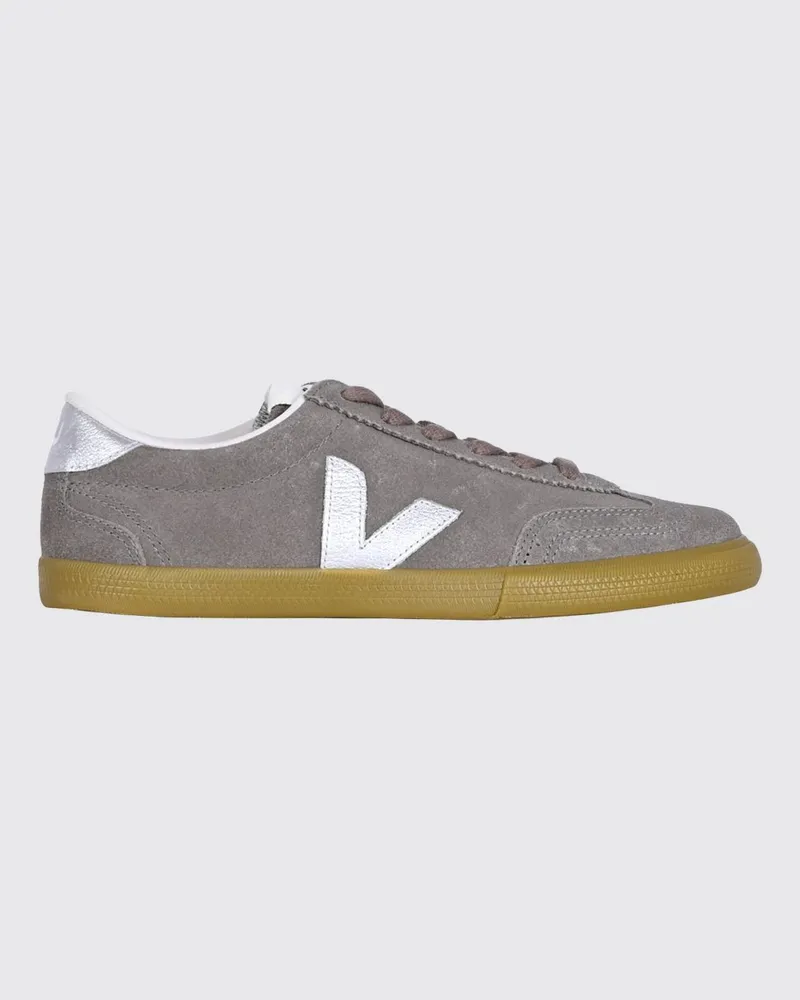 VEJA Volley Sneakers aus Wildleder mit Kontrast-Logo Beige