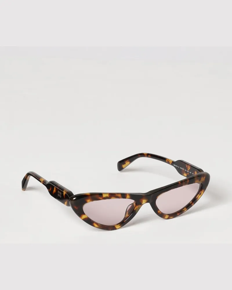Miu Miu Dreieckige Acetat-Sonnenbrille mit Logo Bunt