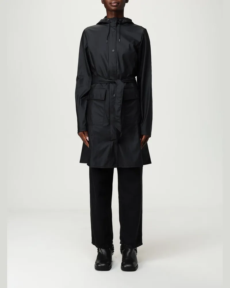 RAINS Mantel damen Schwarz