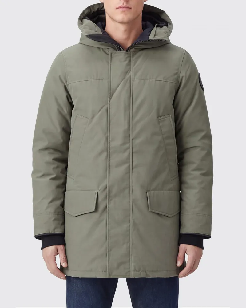 Canada Goose Knielanger wattierter Parka mit Kapuze und Logo-Patch Grün