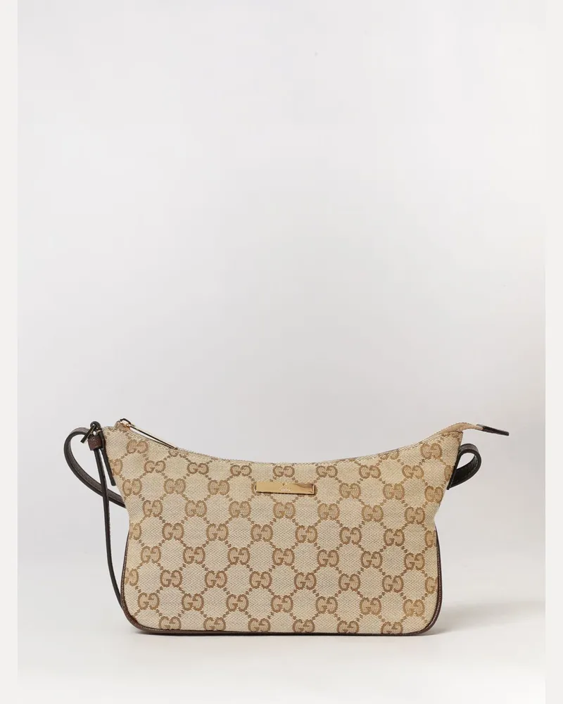 Gucci Lady Lunetta Mini-Schultertasche aus GG Supreme-Canvas Beige