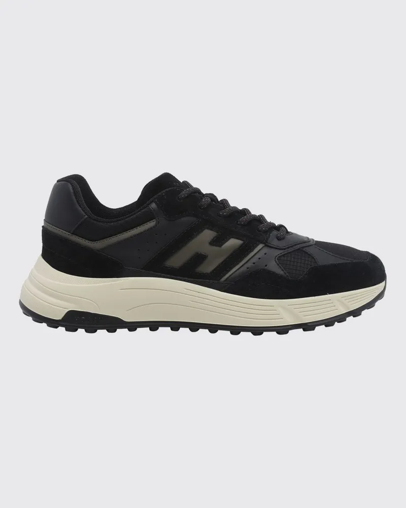 Hogan Hyperlight Sneakers aus Leder und Nylon mit Chunky-Sohle Schwarz