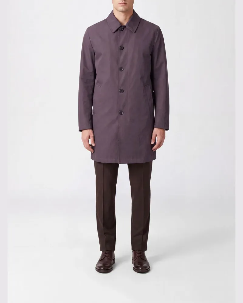 Herno Einreihiger Trenchcoat aus wasserdichter Baumwollgabardine Braun