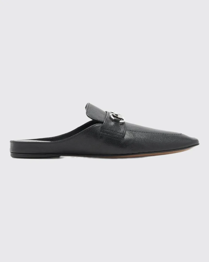 Gucci Ragazzo Mules aus Leder mit Horsebit-Detail und eckiger Zehenpartie Schwarz