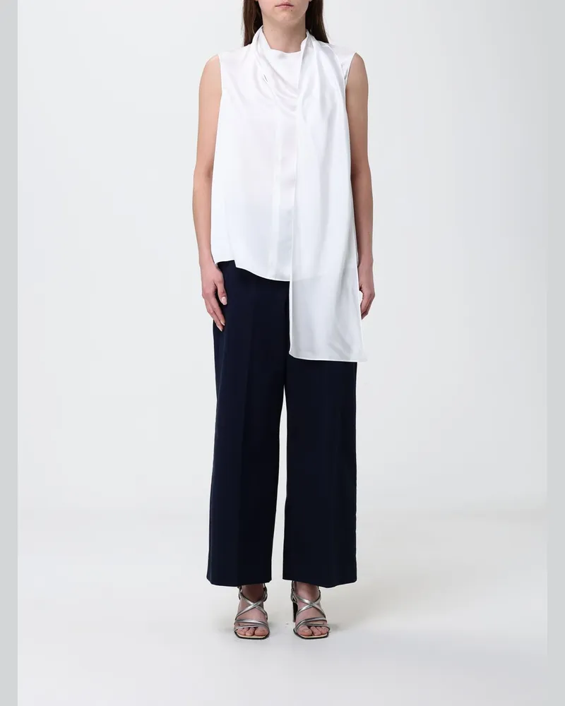 Max Mara Schärpenbluse Weiß
