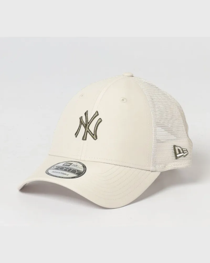 New Era 9Forty NY Yankees Kappe aus Baumwolle und Mesh-Nylon mit gesticktem Logo Natural