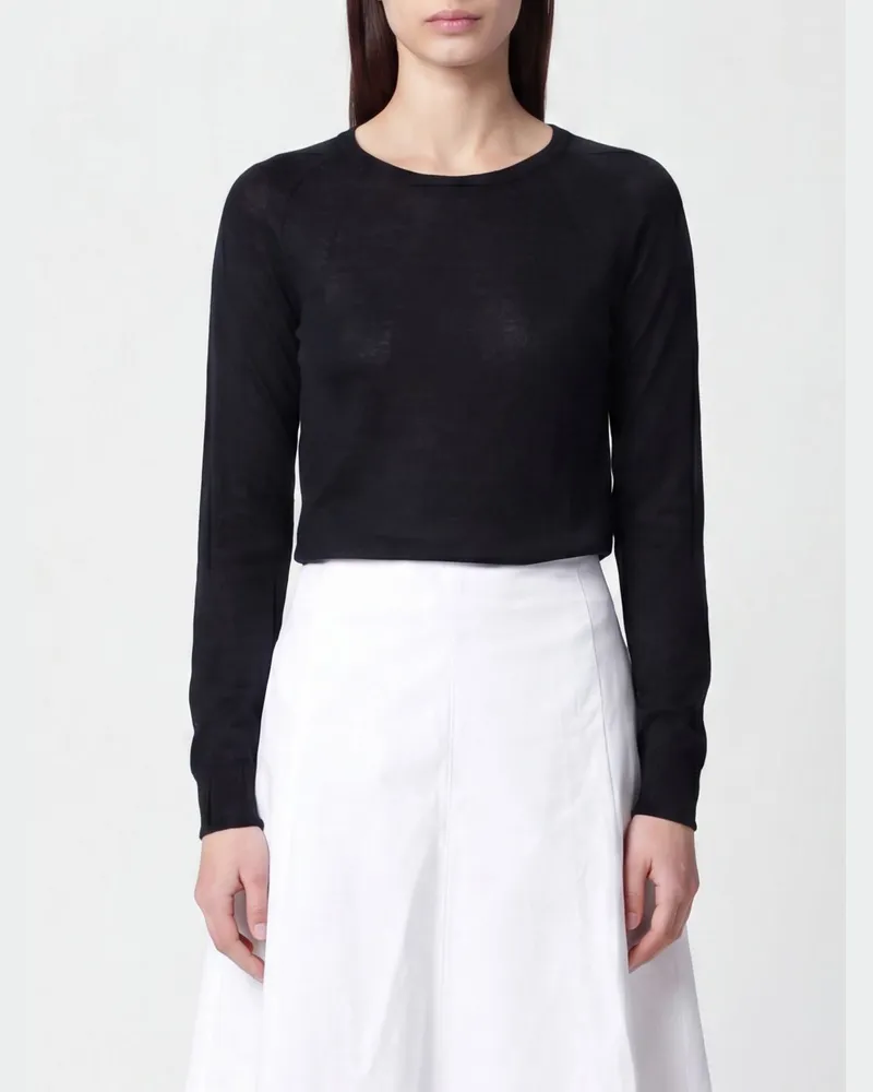 Roberto Collina Pullover mit Rundhalsausschnitt aus Kaschmir und Seide Blau