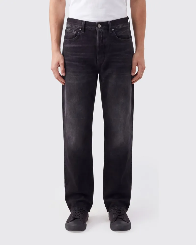 Haikure Wide-Leg-Jeans Achilles aus schwarzem Vintage-Denim Schwarz