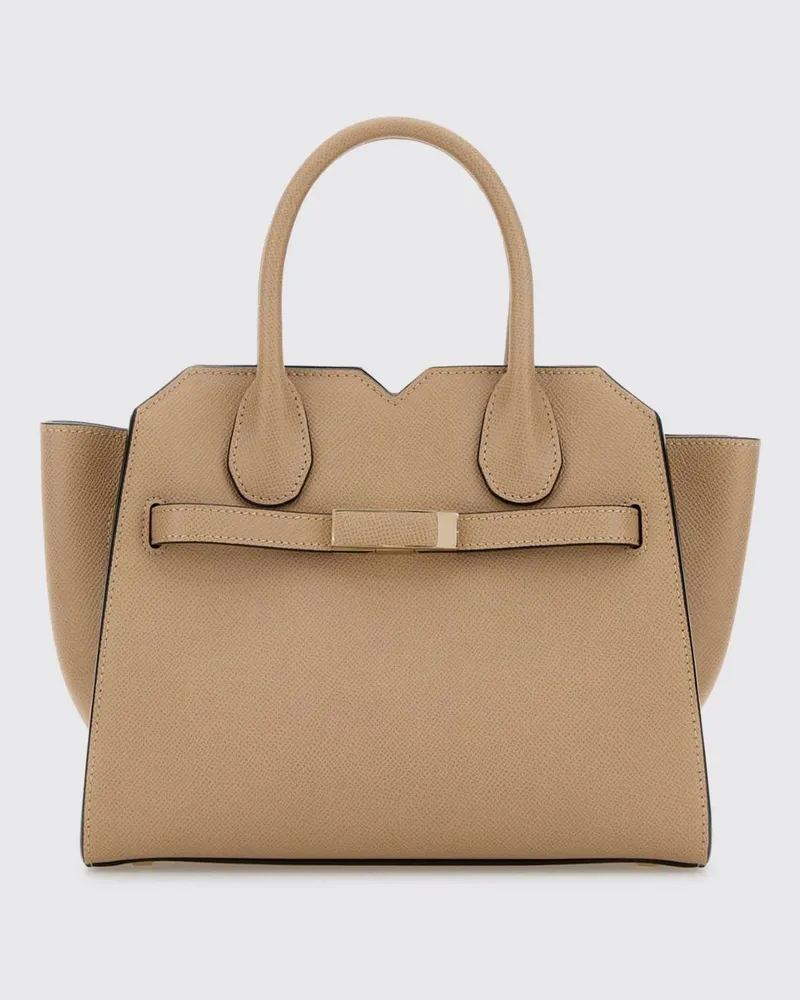Valextra Milano Tasche aus genarbtem Leder Beige