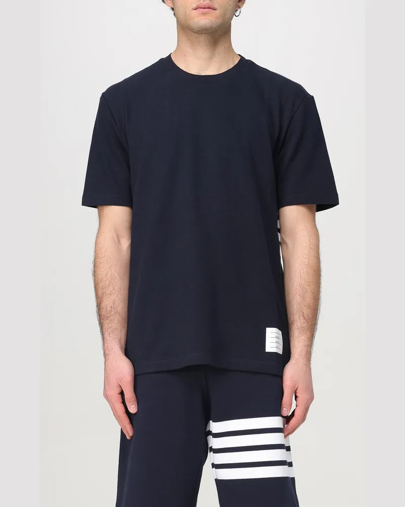 Thom Browne Baumwoll-T-Shirt Navy