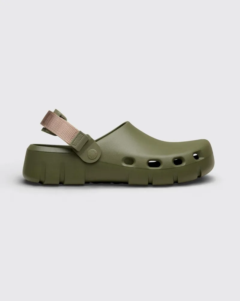 Birkenstock Birki Flow Pantoletten aus EVA von Grün