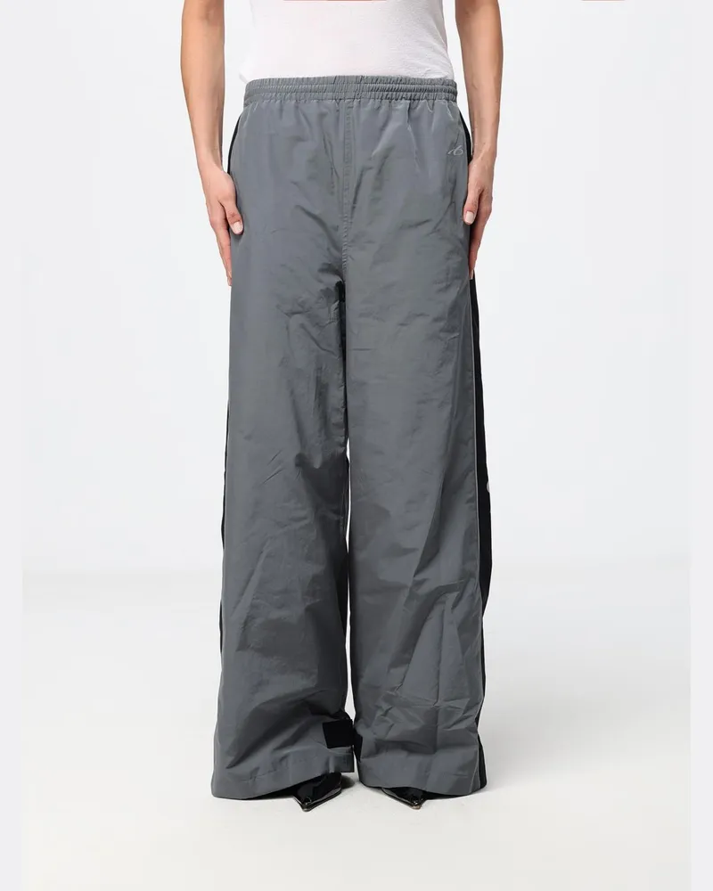Balenciaga Weit geschnittene Hose aus technischem Gewebe mit elastischem Bund Grau