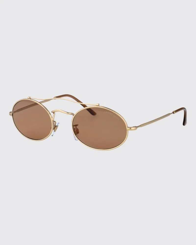 Giorgio Armani Ovale Sonnenbrille aus Metall mit Doppelsteg Gold