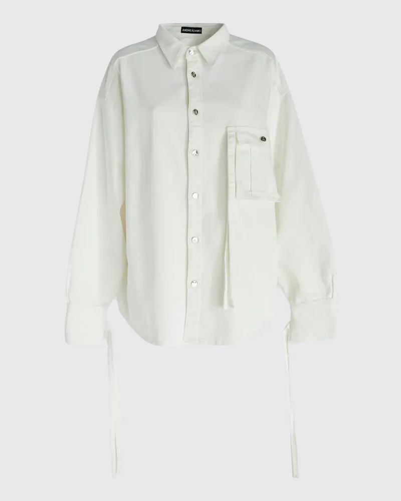 ANDREADĀMO Hemdbluse damen Weiß