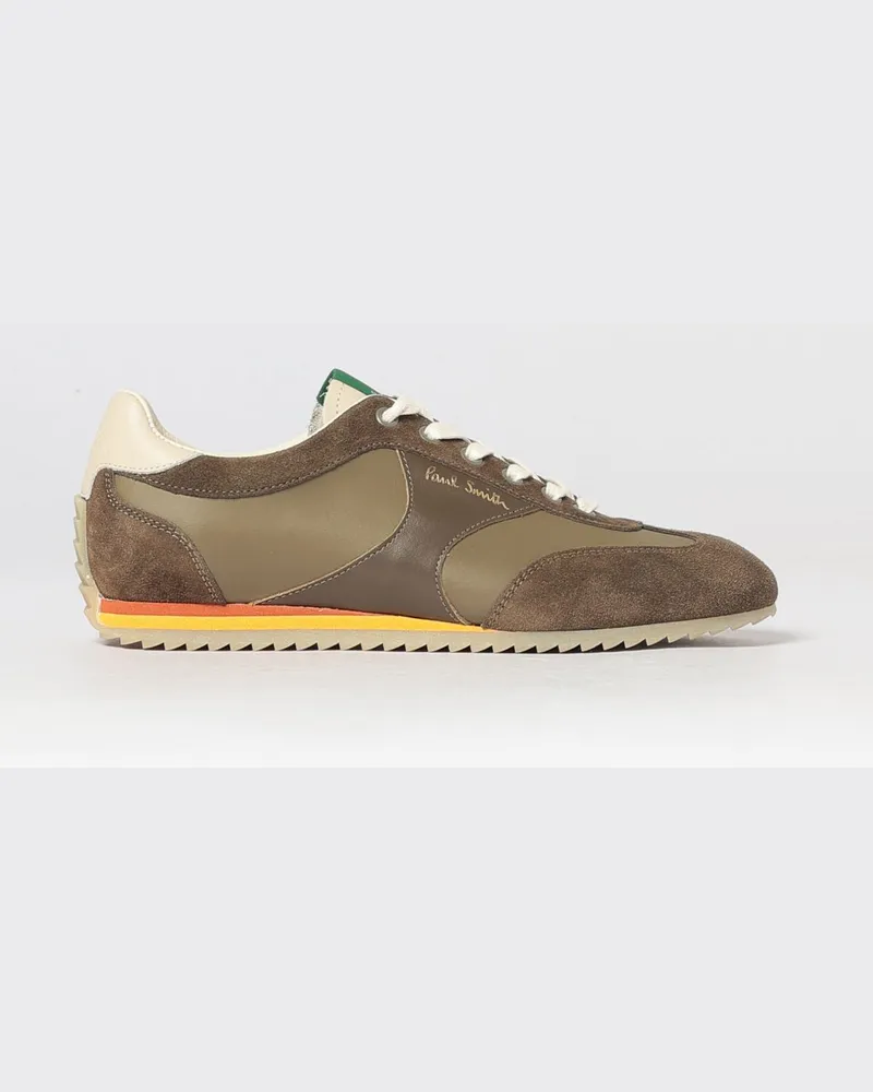 Paul Smith Chilly Zweifarbige Sneaker aus Wildleder und Nylon Kaki