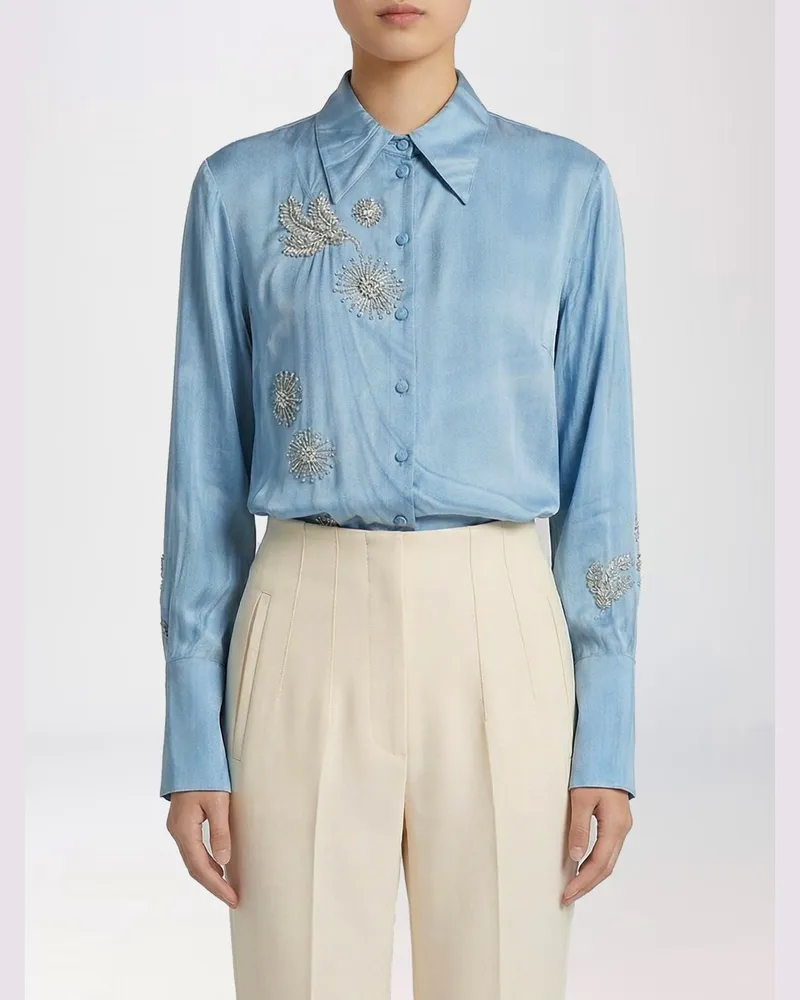 Pinko Hemdbluse damen Hellblau