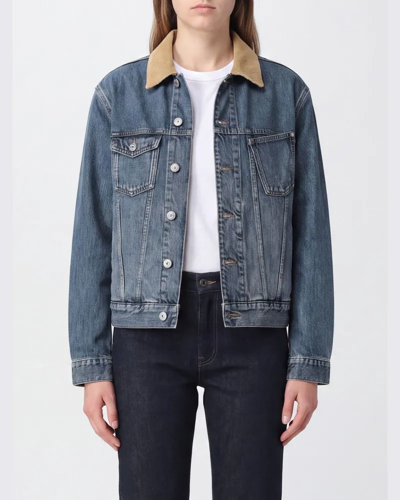 J.W.Anderson Jeansjacke aus Baumwolle mit Cordkragen Blau