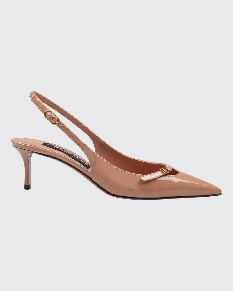 Dolce & Gabbana DOLCE  GABBANA Lackleder-Slingback-Pumps Dolce & Gabbana mit DG-Monogramm Beige