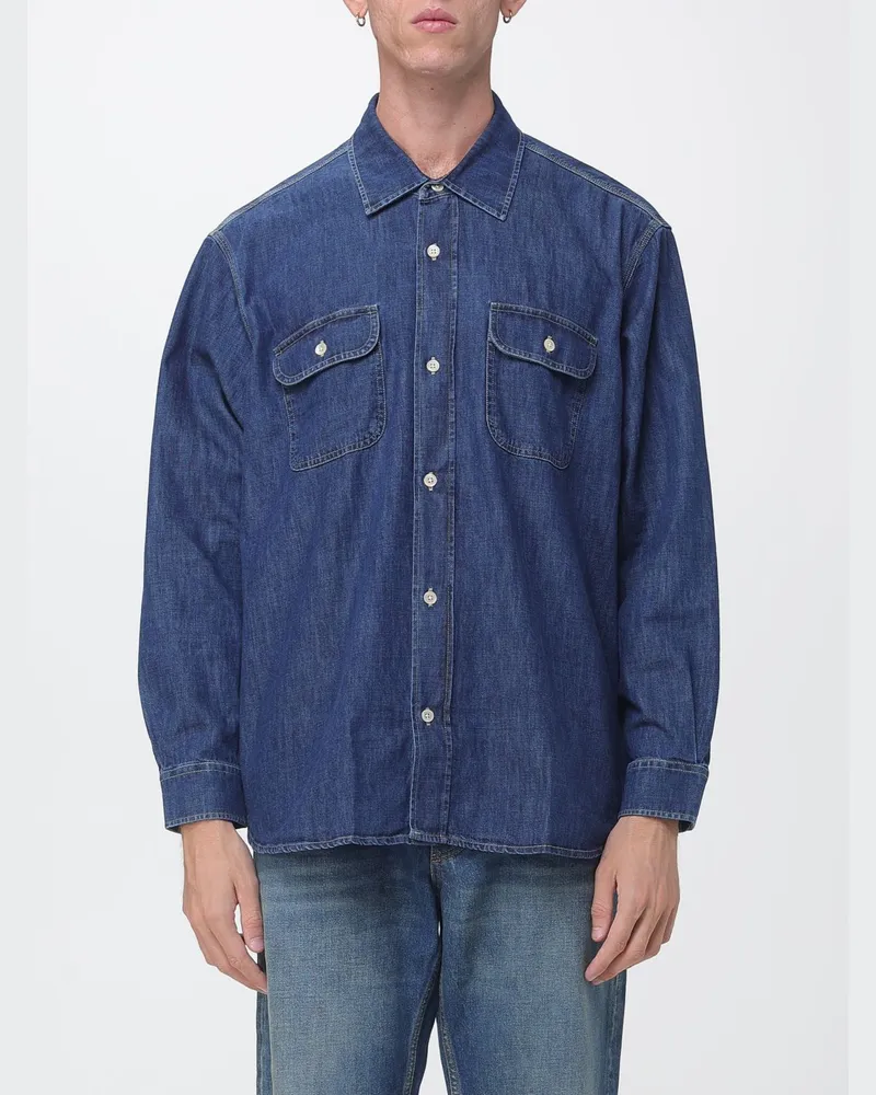 Our Legacy Jeanshemd aus Bio-Baumwolle mit aufgesetzten Taschen Blau
