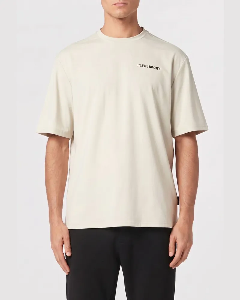 Philipp Plein Baumwoll-T-Shirt mit Logo Grau