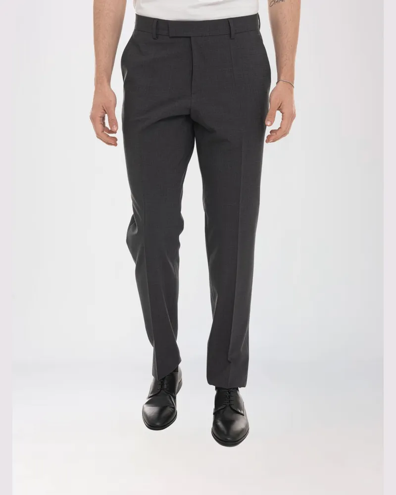 HUGO BOSS Maßgeschneiderte Hose aus Schurwollmischung Grau