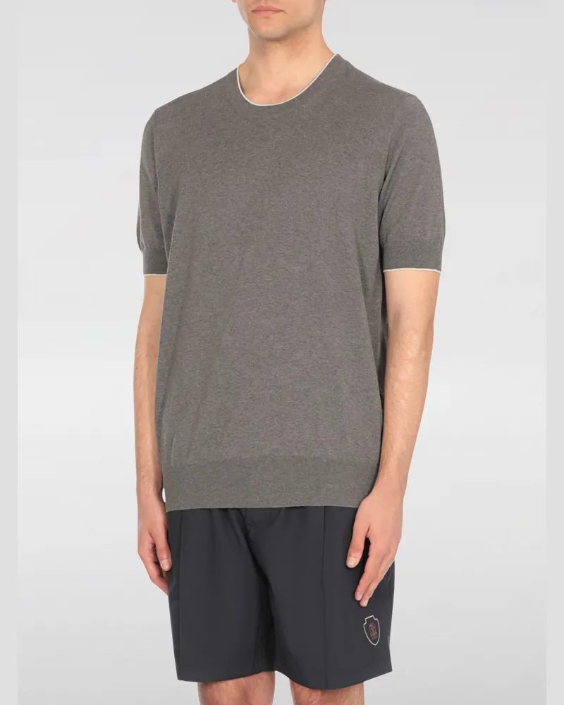 Brunello Cucinelli T-shirt herren Grau