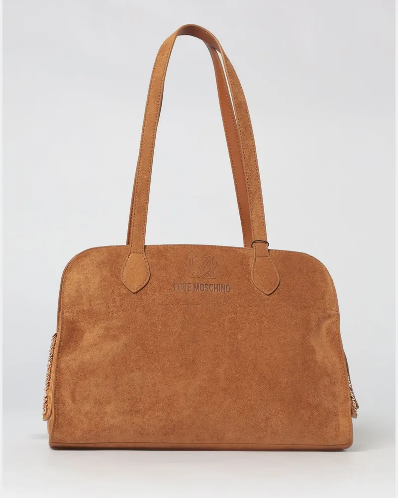 Moschino Schultertasche damen Camel