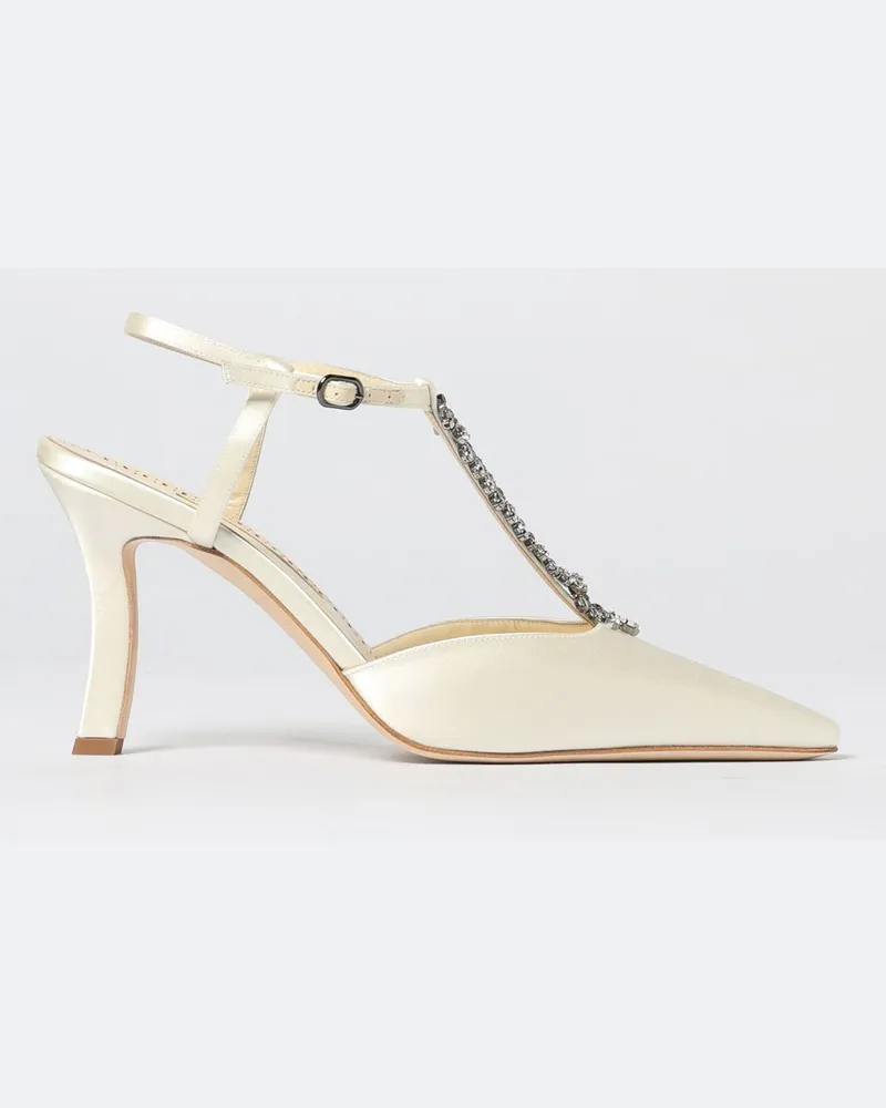 Manolo Blahnik Schuhe damen Cream